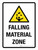Falling Material Zone with Icon Portrait - Wall Sign