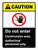 Caution: ANSI Do Not Enter - Construction Area - Authorized Personnel Only Portrait - Wall Sign