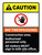 Caution: ANSI No Trespassing - Construction Area Portrait - Wall Sign
