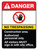 Danger: No Trespassing - Construction Area Portrait - Wall Sign