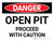 Danger: Open Pit - Proceed With Caution Landscape - Wall Sign