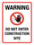Warning: Do Not Enter Construction Site Portrait - Wall Sign
