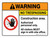 Warning: ANSI No Trespassing - Construction Area Landscape - Wall Sign