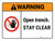 Warning: ANSI Open Trench - Stay Clear Landscape - Wall Sign