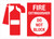 Fire Extinguisher - Do not Block with Icon Landscape - Wall Sign
