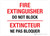 Fire Extinguisher: Do Not Block - Bilingual Spanish - Wall Sign