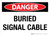 Danger: Buried Signal Cable Landscape - Wall Sign