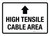 High Tensile Cable Area (Up Arrow) Landscape - Wall Sign