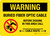 Warning: Buried Fiber Optic Cable - Before Digging Call - Cable Route Landscape - Wall Sign