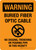 Warning: Buried Fiber Optic Cable - No Digging Trenching Pushing Pipe Portrait - Wall Sign