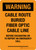 Warning: Cable Route Buried Fiber Optic Cable Line Portrait - Wall Sign