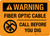 Warning: Fiber Optic Cable - Call Before You Dig Landscape - Wall Sign
