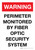 Warning: Perimeter Monitored By Fiber Optic Security System Portrait - Wall Sign