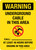 Warning: Underground Cable In This Area Portrait - Wall Sign