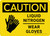 Caution: Liquid Nitrogen Wear Gloves Landscape - Wall Sign