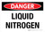 Danger: Liquid Nitrogen Landscape - Wall Sign