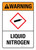 Warning: Liquid Nitrogen Portrait - Wall Sign