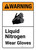 Warning: Liquid Nitrogen Wear Gloves Portrait - Wall Sign