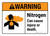 Warning: Nitrogen Can Cause Injury Or Death Landscape - Wall Sign