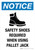 Notice: Safety Shoes Required When Using Pallet Jack Portrait - Wall Sign