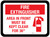 Fire Extinguisher - Area In Front Must Be Kept Clear For 36 Inches - Floor Sign