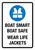 Boat Smart Boat Safe Wear Life Jackets Portrait - Wall Sign