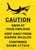 Caution: Swim At Your Own Risk Keep Away From Marine Wildlife Confirmed Shark Attack with Icon Portrait - Wall Sign