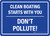 Clean Boating Starts With You Don't Pollute Landscape - Wall Sign