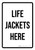 Life Jackets Here Portrait - Wall Sign