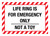 Life Ring Is For Emergency Only - Not A Toy with Hazard Lines Landscape - Wall Sign