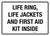 Life Ring Life Jackets And First Aid Kit Inside White Lines Landscape - Wall Sign