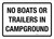 No Boats Or Trailers In Campground Landscape - Wall Sign