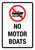 No Motor Boats with Icon Portrait - Wall Sign
