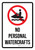 No Personal Watercraft Portrait - Wall Sign