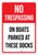 No Trespassing: On Boats Parked At These Docks Portrait - Wall Sign