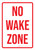 No Wake Zone Portrait - Wall Sign