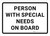 Person With Special Needs On Board Landscape - Wall Sign