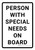 Person With Special Needs On Board Portrait - Wall Sign