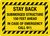 Stay Back Submerged Structure 150 Feet Ahead In Case of Emergency Call 911 Yellow Landscape - Wall Sign