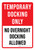 Temporary Docking Only: No Overnight Docking Allowed Portrait - Wall Sign