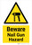 Beware - Nail Gun Hazard Icon Portrait - Wall Sign