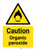 Caution Organic Peroxide with Hazard Icon Portrait - Wall Sign