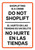 Shoplifting Is A Crime Do Not Shoplift Bilingual Spanish Portrait - Wall Sign