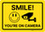 Smile! You're On Camera Landscape - Wall Sign
