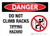 Danger Do Not Climb Racks - Tipping Hazard with Icon Landscape - Wall Sign