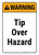 Warning Tip Over Hazard - Wall Sign