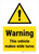 Warning This Vehicle Makes Wide Turns with Hazard Icon Portrait - Wall Sign