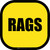 Rags - Rounded Square Floor Sign