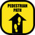 Pedestrian Path - Rounded Square Floor Sign