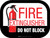 Fire Extinguisher - Do Not Block - Rounded Rectangle Floor Sign